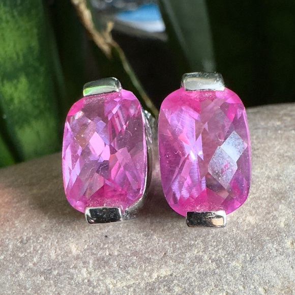 Jewelry - Sterling Pink Topaz Earrings